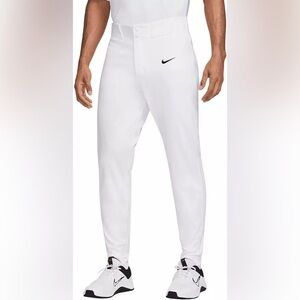 Nike Men’s White Baseball Pants with Black Swoosh